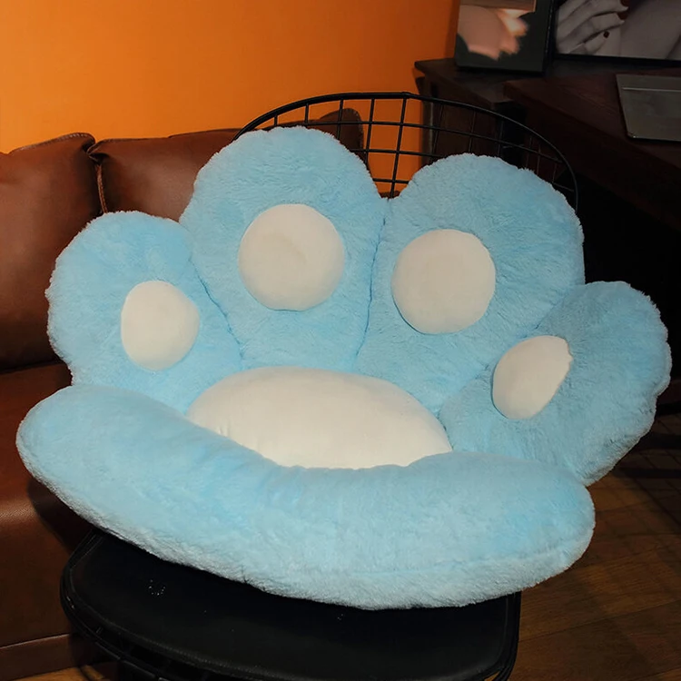 Office Sofa Back Pillow Embroidered Cat Paw Seat Cushion Pillow