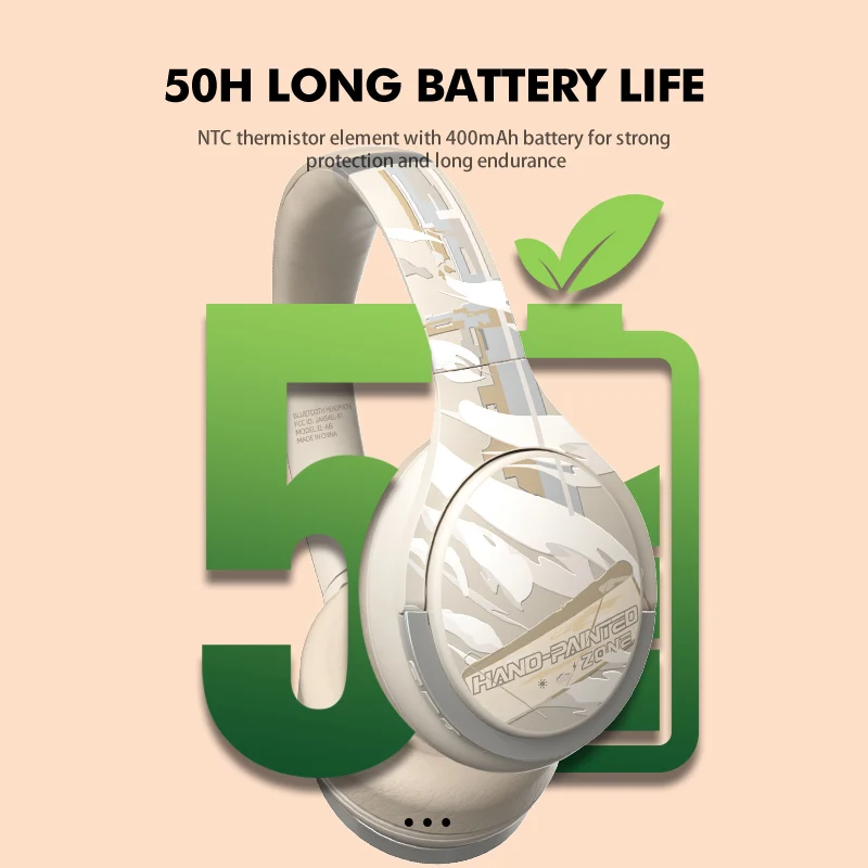 EL-A6 ANC Wireless Headphone OEM Over Ear For Adults Classical DJ Headsets Silent Disco Headphones LED Studio