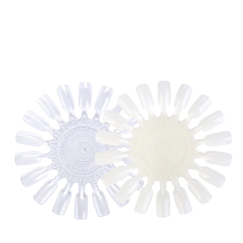 Wholesale artificial nail tip natural and clear color round shape nail polish color chart