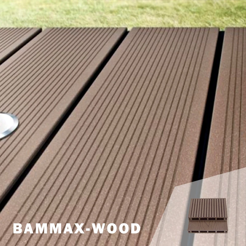 Hollow Wood Plastic Composite Decking 3D Wood Grain Embossed WPC Decking Planks Outdoor Wood Garden Swimming Pool Floor