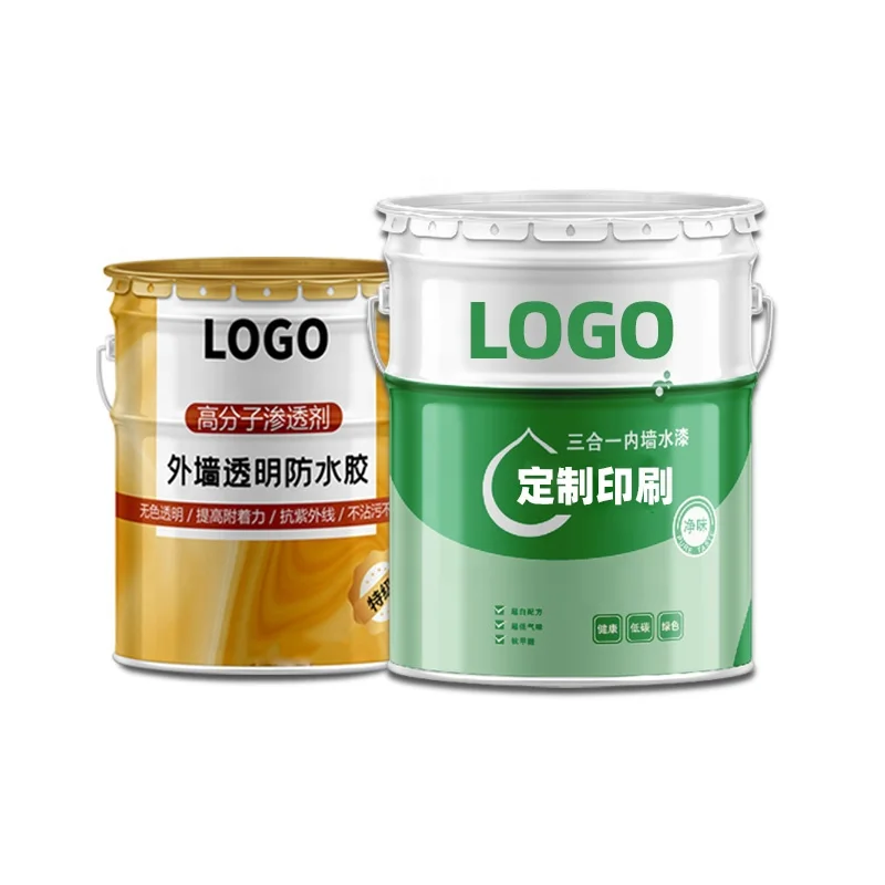 20L custom color metal barrel tin paint pail with lid for paint/coating/other chemicals