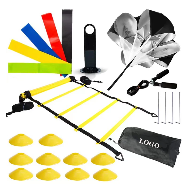 Melors Hot Sale Speed Agility Training Set Kit Cones Ladder Fitness Equipment Exercises Sports Speed Training Agility Ladder