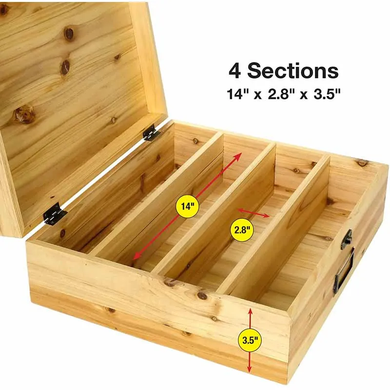 Wooden Card Collection Storage Box for Sports Cards, CCGs, and TCGs