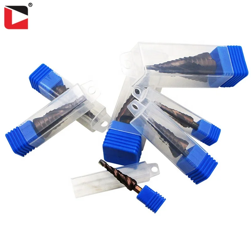 HSS M35 cobalt coated step drill bit with plastic tube packing for metal