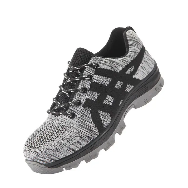 Fly woven labor protection shoes anti-smash anti-puncture and anti-slip steel head safety work shoes
