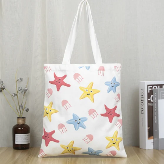 Wholesale Custom Print Logo Cheap Reusable Shopping Bags Plain White Blank Cotton Canvas Tote Bag