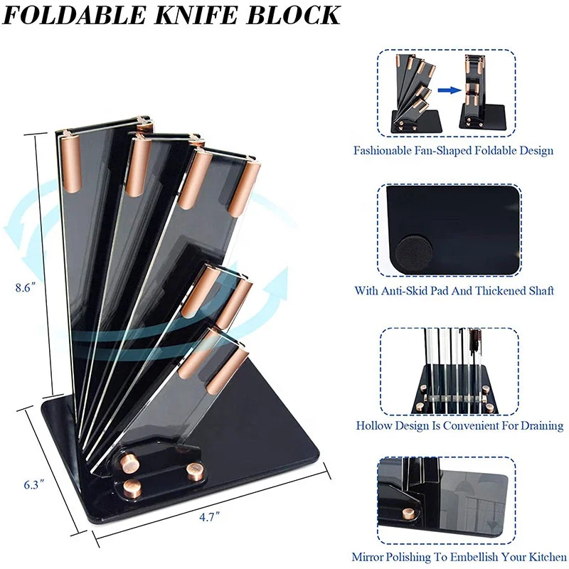 RUITAI Wholesales high quality kitchen chef knifes 6 piece set with plastic block