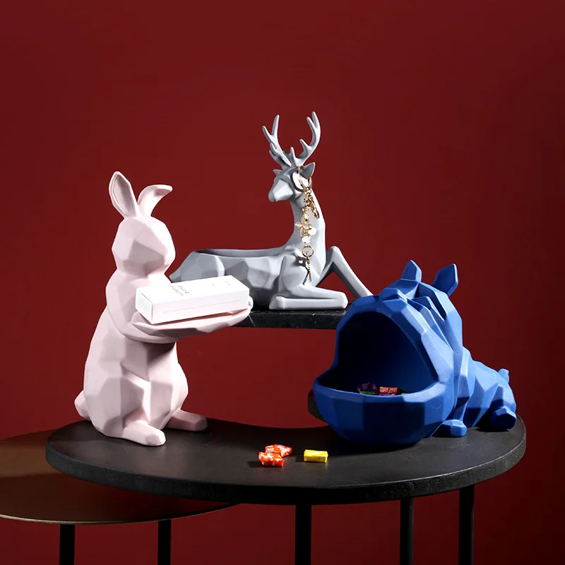 Cute Animal Storage Ornaments Nordic Unique Home Decor