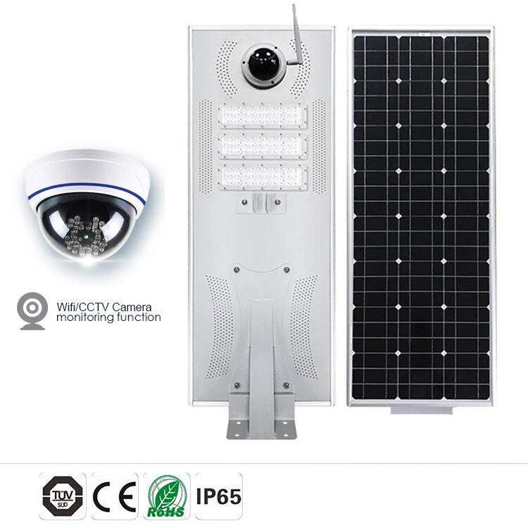 Waterproof Outdoor Manor House Solar Street Light 80W Led Street Lighting Wifi 4G Camera