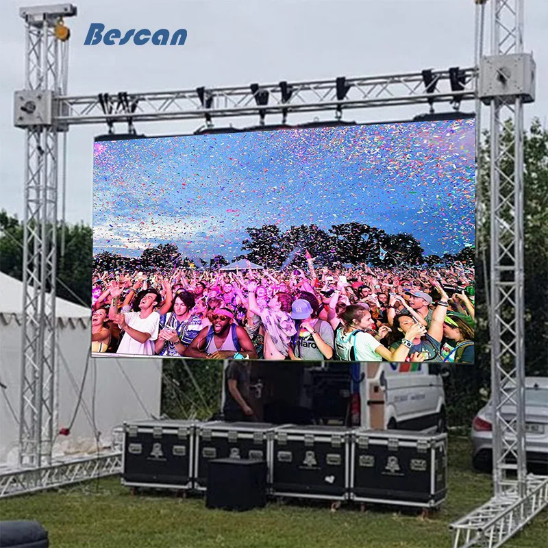 Park Square Scenic Spot column led Outdoor display screen p3.91 HD full color led Advertising screen rental screen
