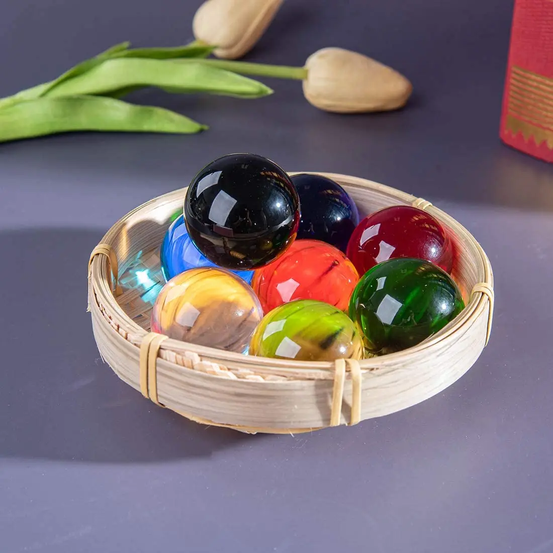 Safe Packing 3-300 mm Colorful Fengshui Performance Pink Purple Black Clear Large for Sale Custom Glass Magic Crystal Ball