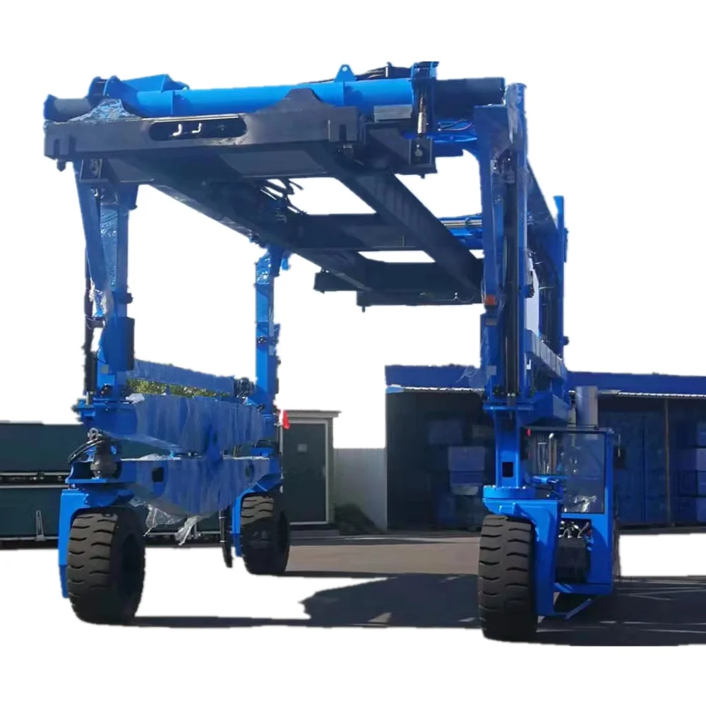 Port mobile crane for  large ship precast concrete container rubber tyre straddle carrier crane