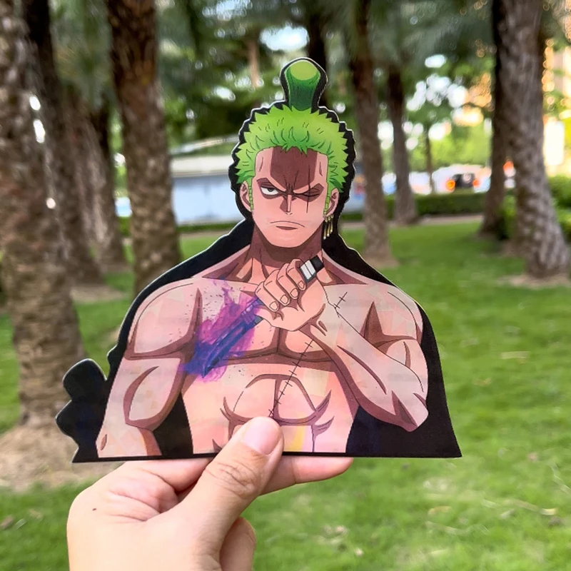Custom Stickers Manga One Pieced Stickers Anime Changing Flip Decal Lenticular 3D Motion Sticker for Car Refrigerator Laptop