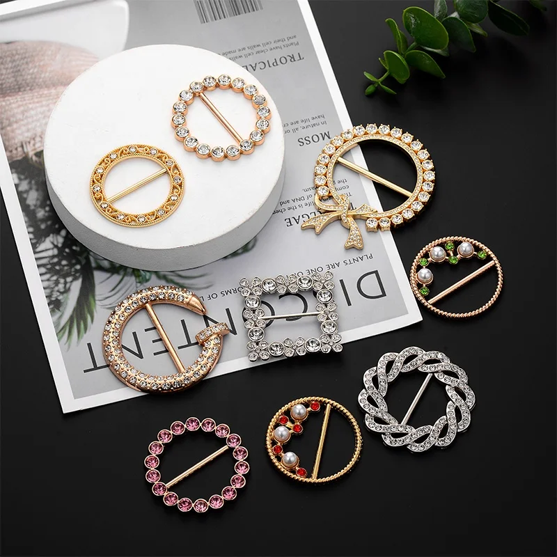 Новинка изготовленные на заказ пряжки для обуви шарф алмазная металлическая пряжка со стразами