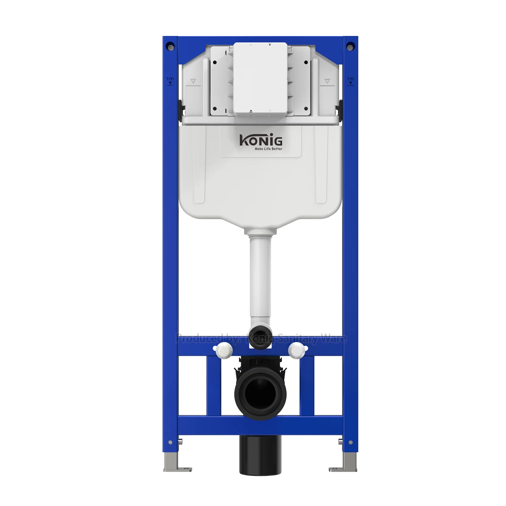 Bathroom Wall Hung Toilet Hidden Dual Flush Cistern Concealed Water Tank With Frame