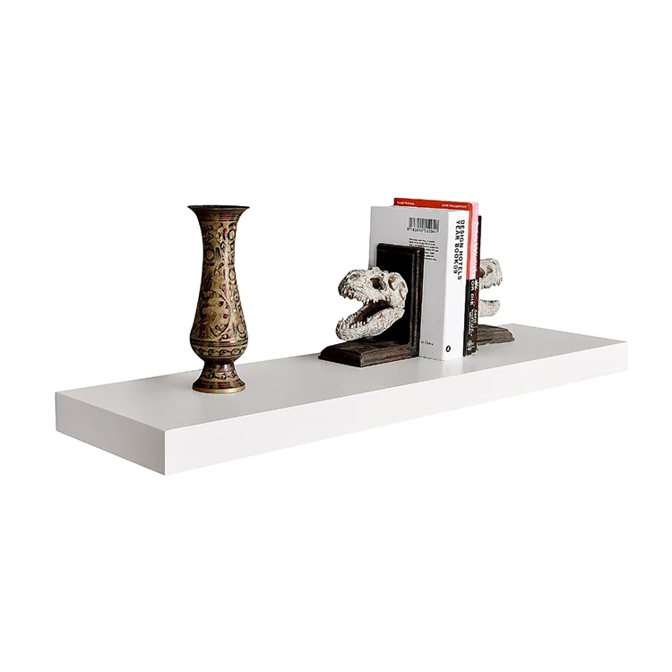 White Bookcase hanging furniture cubicle floating shelves wall