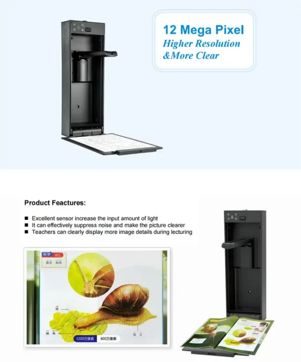 Document Scanning Equipment HD Visualizer Camera Audio Presenter Visual for School Teaching and Conference Use