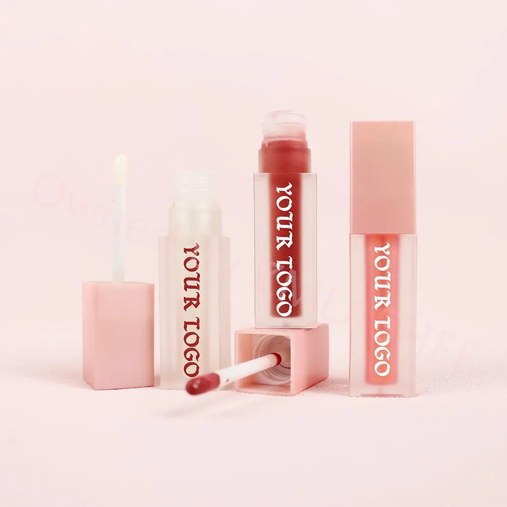 waterproof korea liquid glitter custom lip plumping gloss makeup tint luxury lip plumper gloss vegan matte liquid lipstick