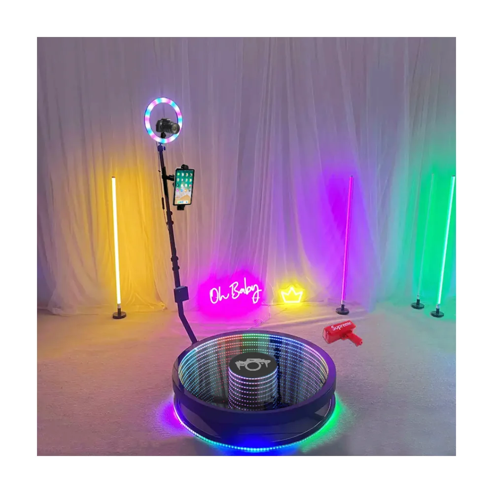 100cm 6 People 360 Degree Video Photo Booth 360 Photo Booth Automatic 360 Degree Camera ipad Phone Photography