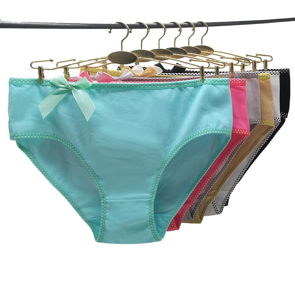Yun Meng Ni Underwear XXL/XXXL/XXXXL Plain Colors Daily Cotton Panties Big Size Woman Underwear