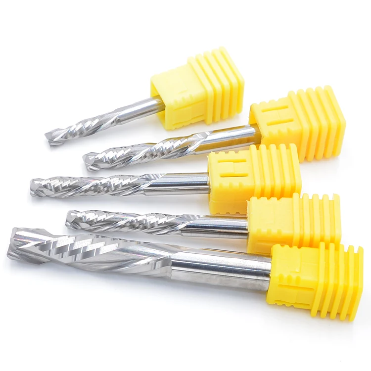 milling cutter woodwork UP & DOWN Cut 2 Flutes Spiral Carbide Milling Tool, CNC Router, Compression Wood End Mill Cutter Bits