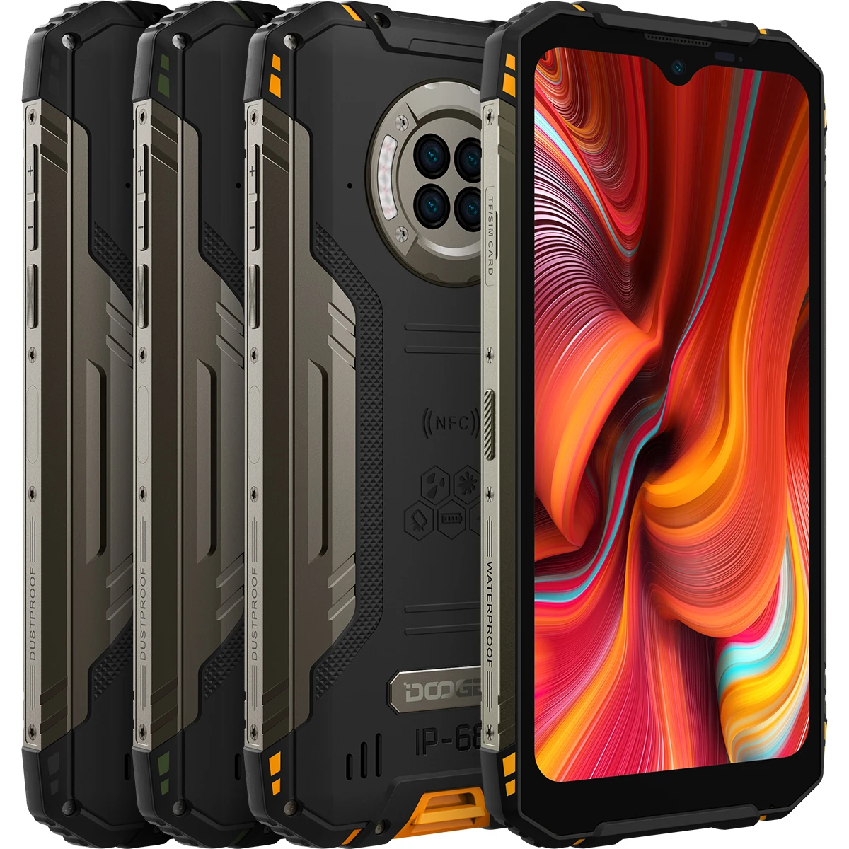 new Full Netcom 6350mAh Large battery 8GB+128GB doogee S96 Pro fingerprint mobile phone 5g mobile phones mobiles smart phones