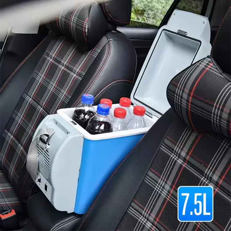 7.5 L Portable Car Refrigerator For Camping Travel Electronic Refrigerator Mini Drink Cooling Car Fridge Freezer