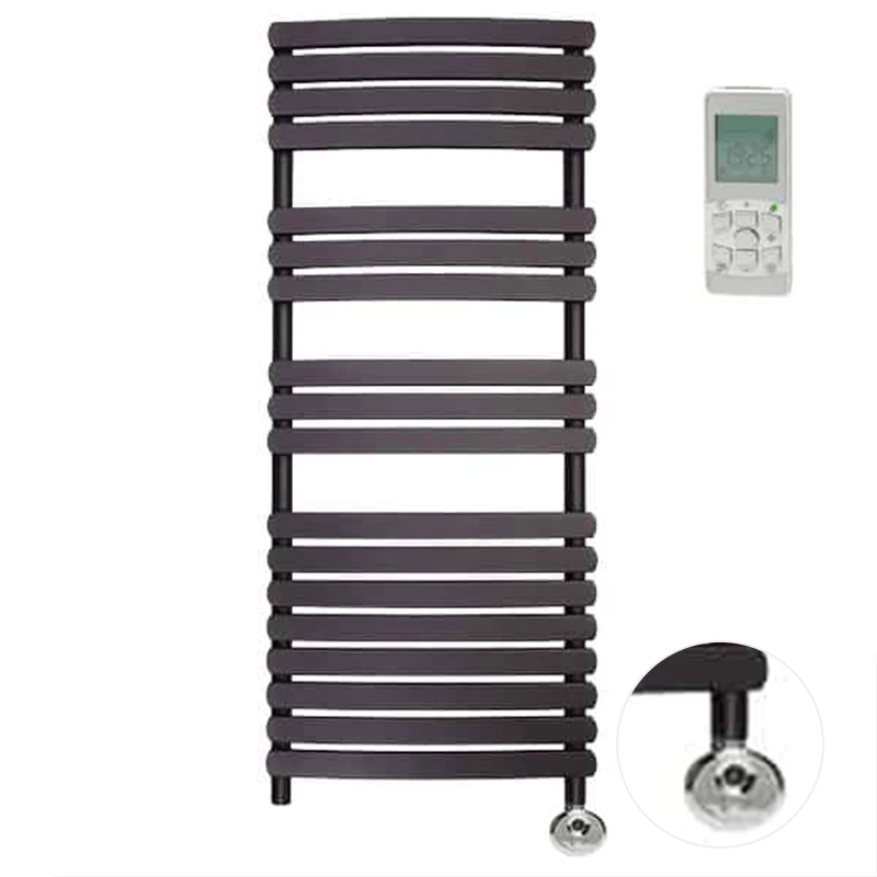 hotel bathroom Black Towel Rails heated electric towel radiator towel warmer drying rack
