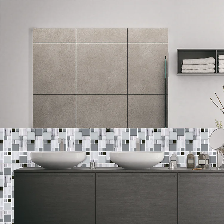 Vinyl Kitchen Wall Sticker 3D Effect Self-Adhesive Diy Wallpaper Wholesale Bathroom Wall Tiles