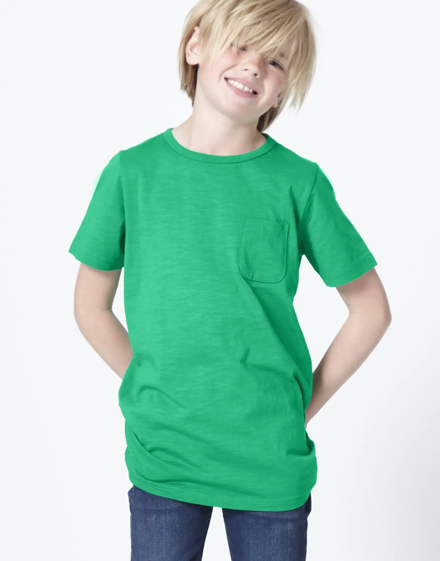 
Laundered Children High Quality Tops Customs Wholesale Kids Wear Comfortable Feel Cotton Practices Boys Summer T-shirts 