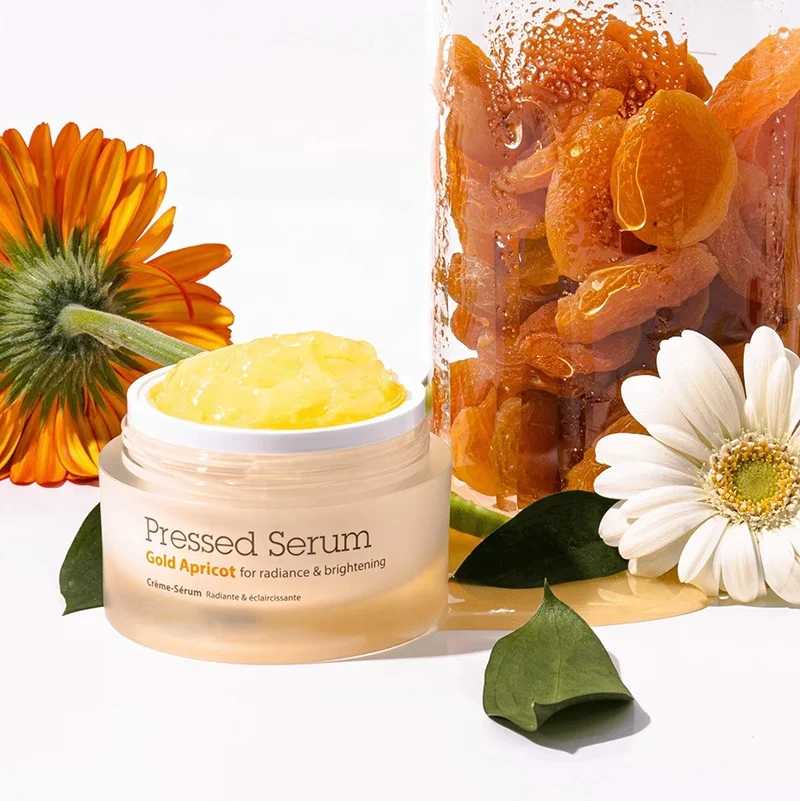 Pressed Serum Gold Apricot Korean Face Moisturizer Creamy Niacinamide Serum Freckle Remover Skin Brightening Cream