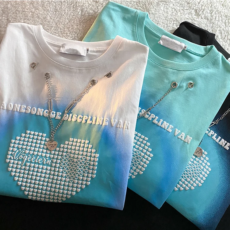 Manufacturer Custom Y2K Oversized 260 Gsm Pour Hommes Graphic Foam Machine T Shirt Men Tshirt For 3D Puff Print T-Shirts