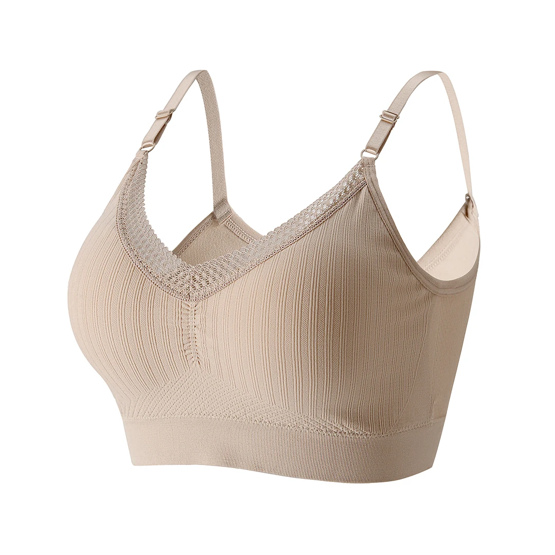 Женский кружевной топ с V-образным вырезом из голого спандекса с латексной подкладкой, Шелковый спортивный укороченный топ в полоску для фитнеса и спортзала