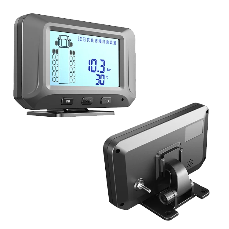 Car Tpms Tire Pressure Monitoring System Hd Digital Lcd Display Auto Alarms Wireless External Sensors Tpms