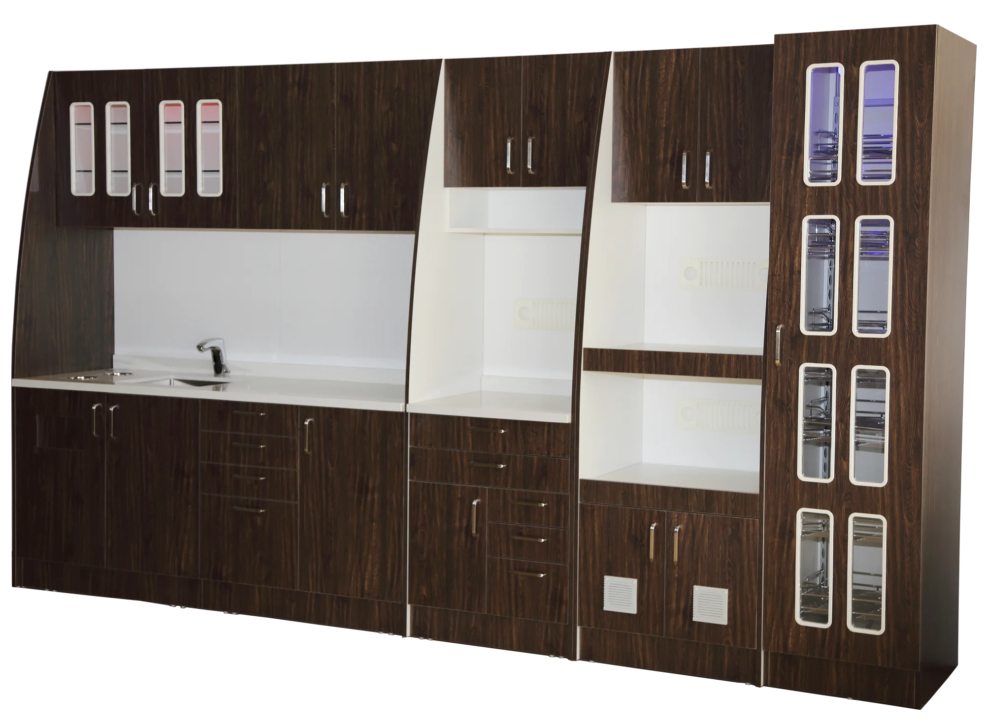 Customized medical furniture Dental clinic wall mounted storage cabinet