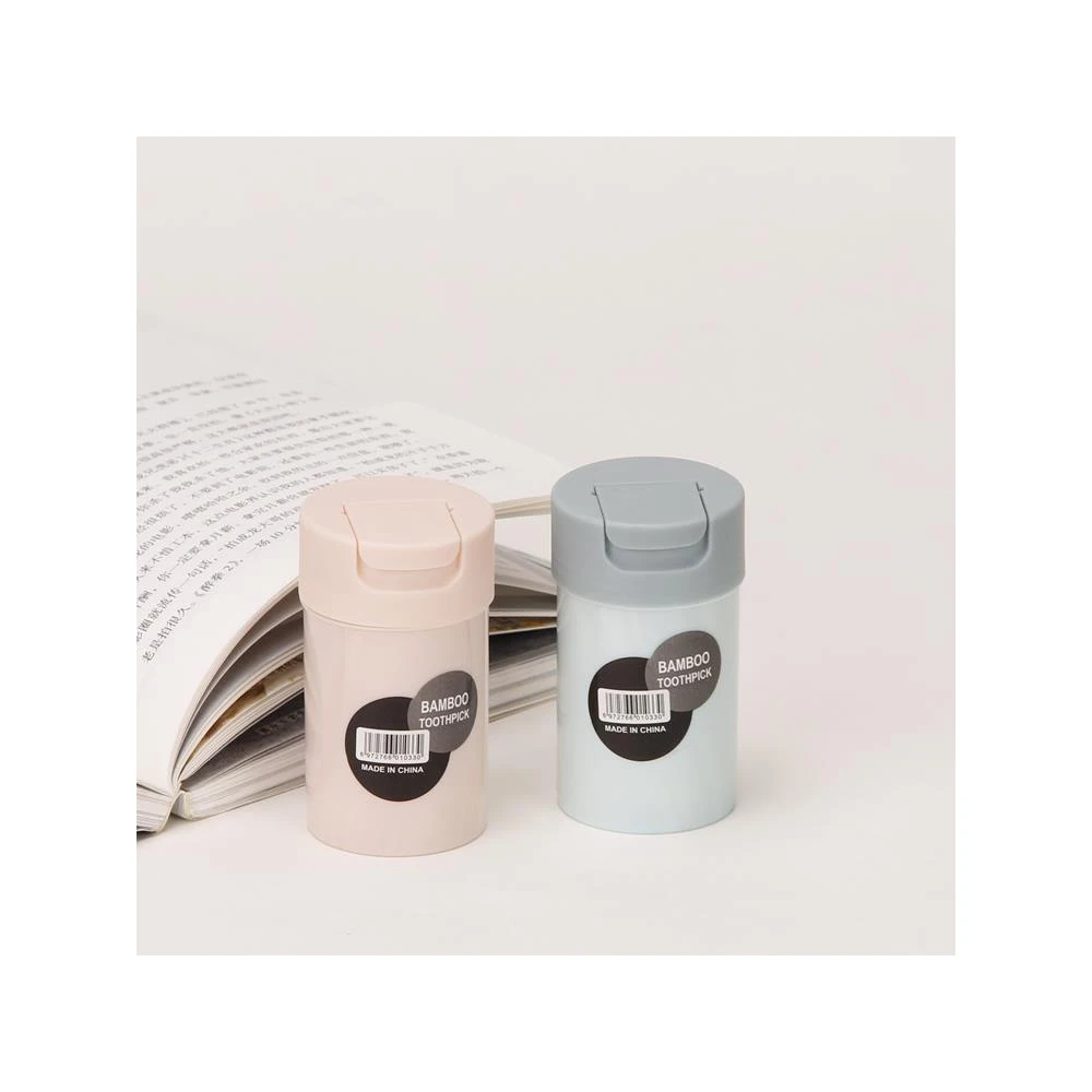 High quality all season use double tip bottled toothpick holder bamboo toothpick holder