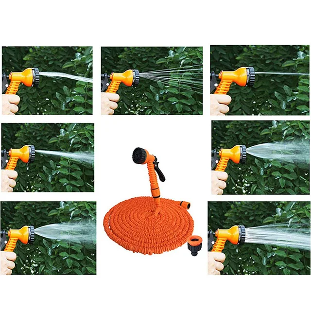 Newest 2021 High Quality Soft Flexible Garden Telescopic 50ft Orange Expandable Water Hose