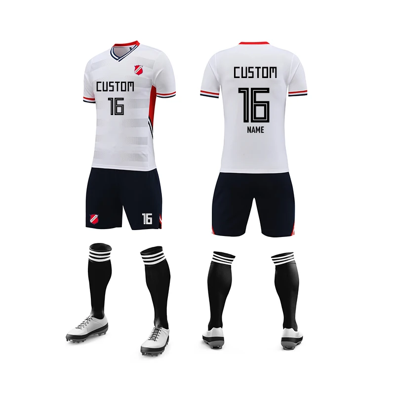 Professional Embroidery Soccer Kit Football Uniform Soccer Jersey Sublimated Team Jersey Uniforms Customized Football Kts