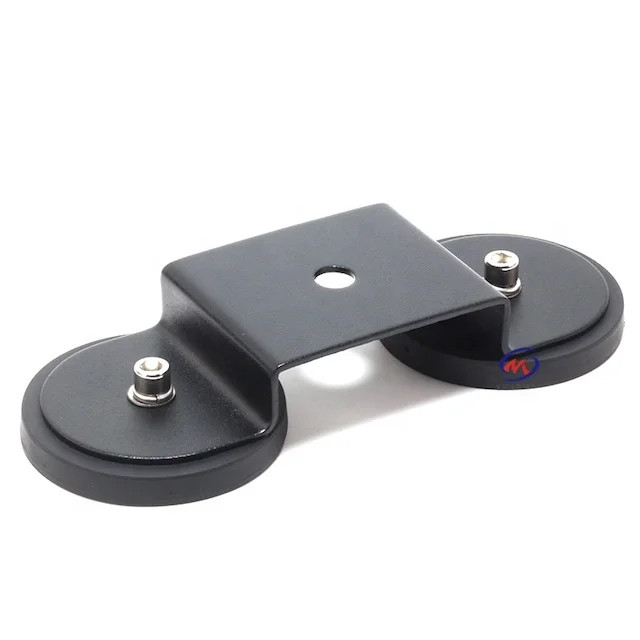 Rubber Coated Vehicle Light Fixture NdFeB Magnetic Bracket D88mm D66mm