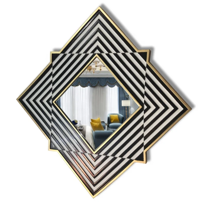 Contemporary Visonnaire Corridor Foyer Silver Mirror Living Room Upholstered Decorative Mirror Wall Mirror