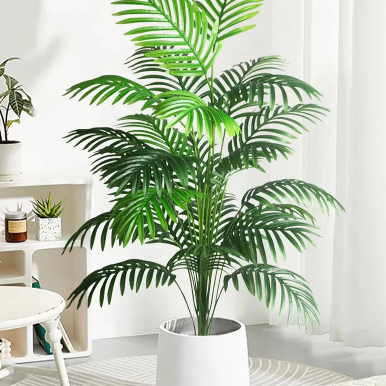 90-120cm Large Artificial Schefflera Tropical Tree Plastic Turtle Back Grass Leaf Plants Home Office Party Outdoor Decor