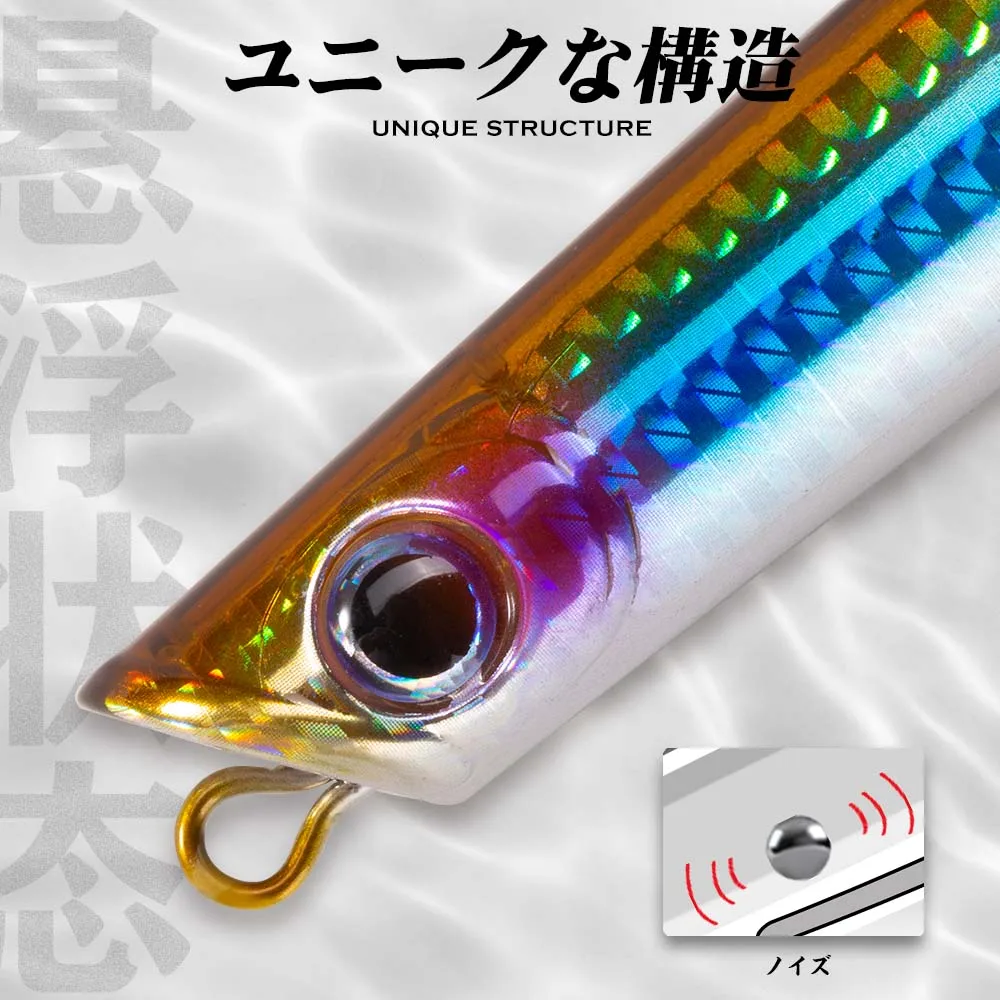 Wholesale Hunthouse Hard Plastic Fishing Bait Saltwater Topwater pencil Fishing lure 130mm/30g Pencil Bait