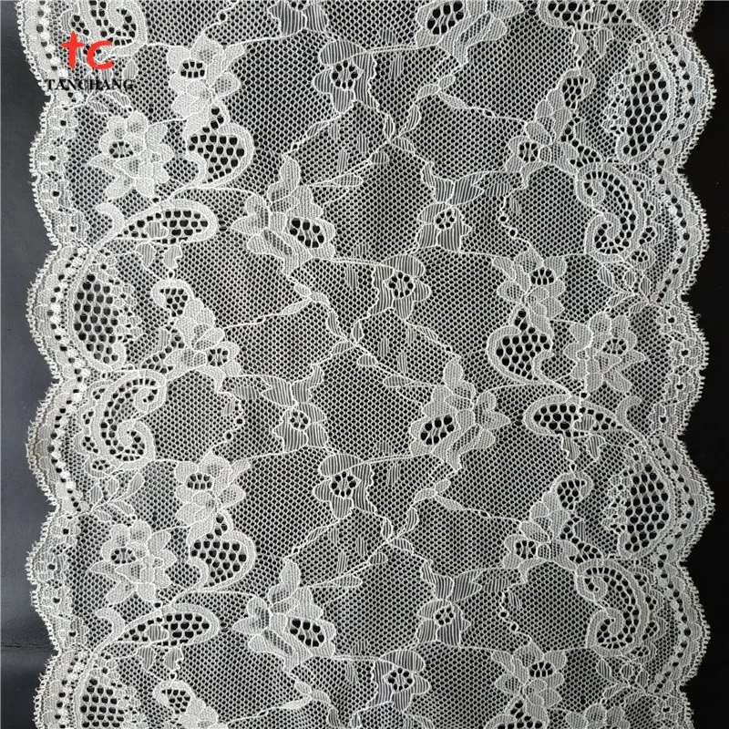 factory supply 22cm fashion korean lace trustwin lace jacquard lycra lace for bra LSHB7042