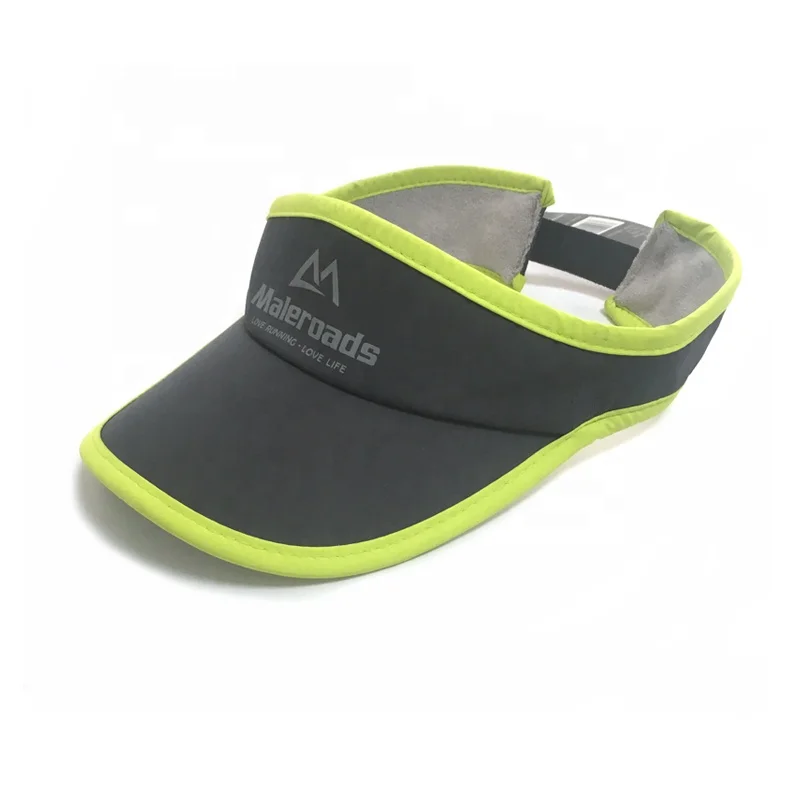 Factory product smooth polyester visor hat, printing logo visor cap