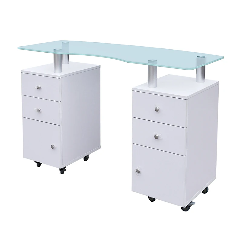 
beautiful manicure table for salon furniture white TS-7317 