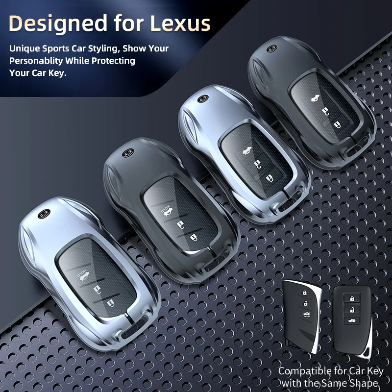 Compatible For Lexus Lexus ES200 RX300 Series Car Key Case Cover ES300H NX200 LX570 UX260H  Metal Full Protection