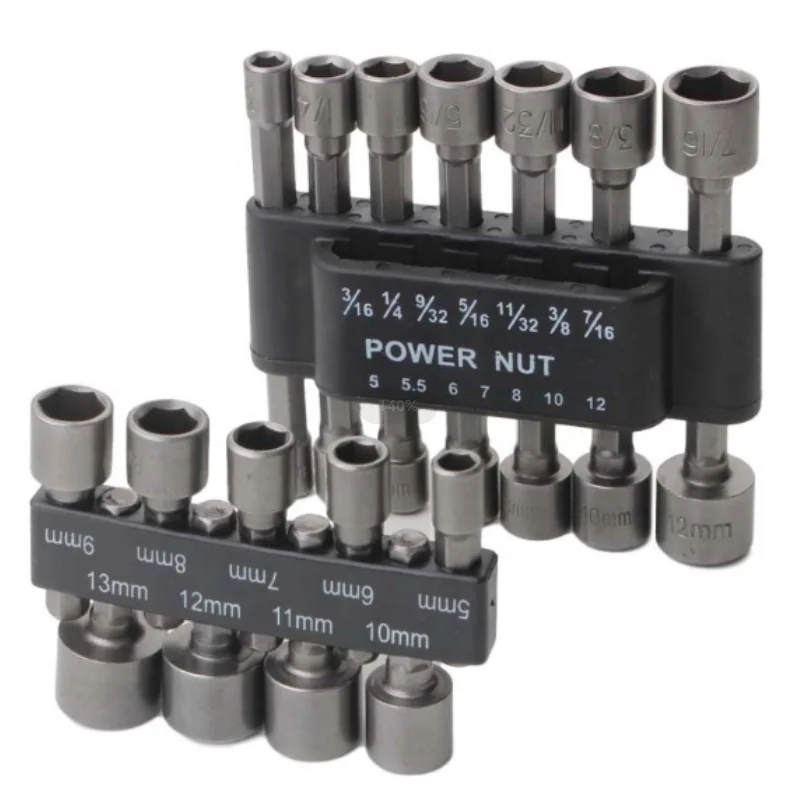 Wholesale Professional Hex Nut Driver Socket Kit Metric Impact Drill Bit Adapter impact socket set