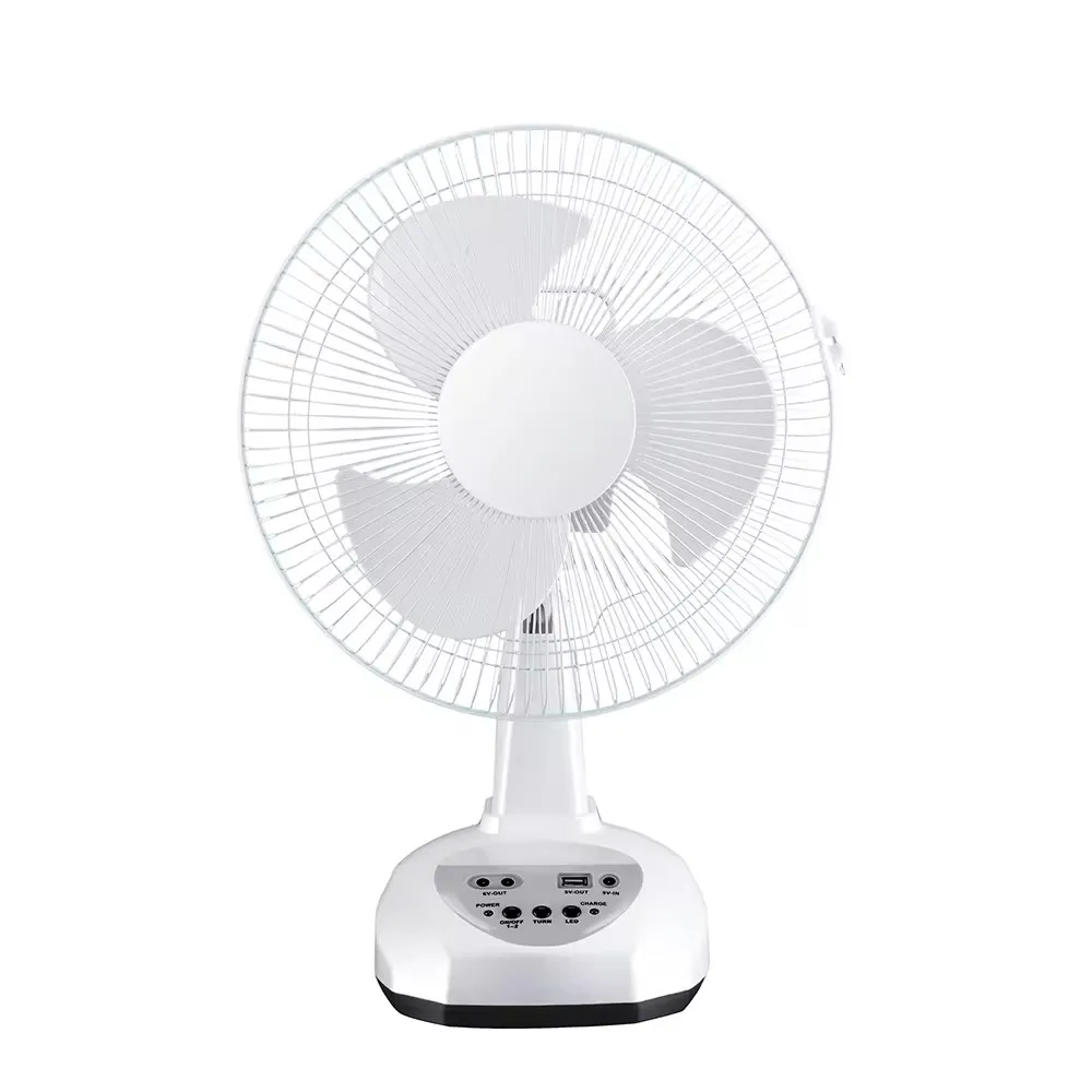 XL-KS012 12-Inch Solar Charging Box Fan With USB Port Battery for Indoor Use