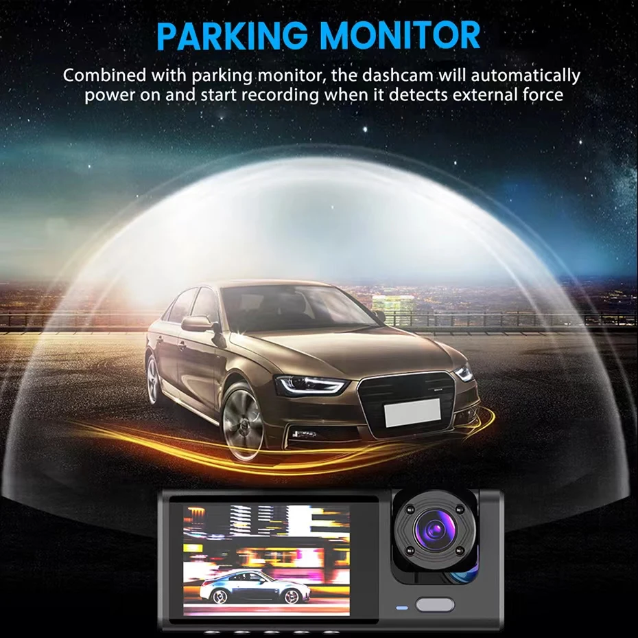 IPS screen Car Dash Cam 1080PBuilt in DVR Recorder Dashcam With WiFi G-Sensor Loop Recording Parking Monitoring dash Camera