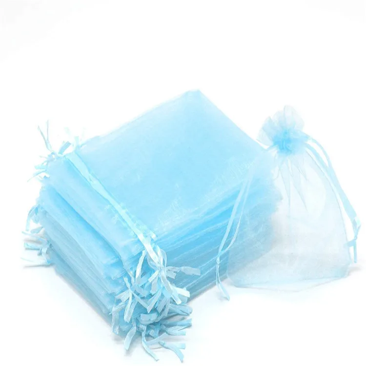 Large Mesh Organza Drawstring Pouch Gifts Packing Bags